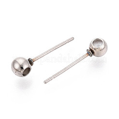 304 Stainless Steel Stud Earring Findings&nbsp;STAS-F329-01B-P