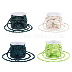 4 Rolls 4 Colors Round Polyester Cord&nbsp;OCOR-TA0003-88B