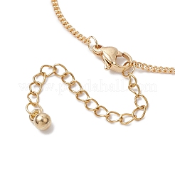 真鍮製のカーブチェーンブレスレット作り  ゴールドカラー  6-3/4インチ（17cm）  穴：3mm&nbsp;AJEW-JB01329-01