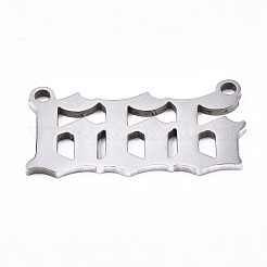 Non-Tarnish 201 Stainless Steel Pendant Links&nbsp;STAS-S110-115P-06