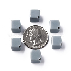 不透明なアクリルビーズ  キューブ  アクア  13x14.5x14.5mm  穴：2mm  約530個/500g&nbsp;MACR-S373-135-A04