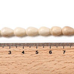 天然石翡翠ビーズ連売り  ティアドロップ  10x7mm  穴：0.6mm  約43個/連  15.67''（39.8センチメートル）&nbsp;G-F801-E02-02