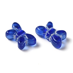 透明なランプワークビーズ  蝶  ブルー  11x19x6mm  穴：1mm  約55~65個/100g&nbsp;LAMP-P065-02A-14