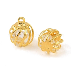 Iron Glass Bead Cage Pendants&nbsp;IFIN-N014-01G-01