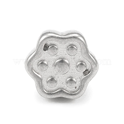 変色しない304ステンレススチールチャーム  蓮のシードポッド  ステンレス鋼色  7.5x5mm  穴：1.4mm&nbsp;STAS-F287-29P