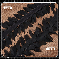 5 Yards Polyester Chiffon Leaf Lace Ribbon&nbsp;DIY-GA0007-32B