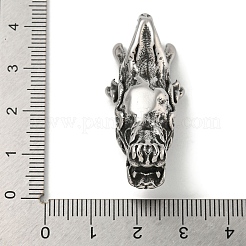 316サージカルステンレスペンダント  ドラゴン  アンティークシルバー  39x18x16mm  穴：6x9mm&nbsp;STAS-Z073-103AS
