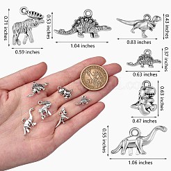 120Pcs 6 Style Tibetan Style Alloy Pendants&nbsp;TIBE-SZ0001-07