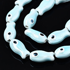 Handmade Porcelain Ceramic Beads Strands&nbsp;X1-PORC-T006-03O