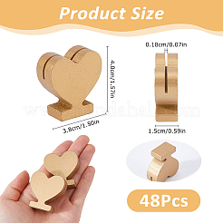 4 Sets Wood Name Card Clip&nbsp;AJEW-FH0009-24B
