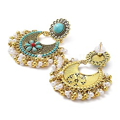 Resin Boho Stud Earrings&nbsp;EJEW-I288-01B