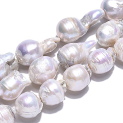 Natural Baroque Pearl Keshi Pearl Beads Strands&nbsp;PEAR-S019-02E