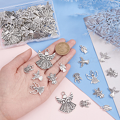 72Pcs 6 Style Tibetan Style Alloy Pendants&nbsp;FIND-PH0005-50
