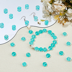 100Pcs Transparent Spray Painted Glass Beads&nbsp;GLAA-DC0001-61A