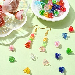 15 種類の UV メッキと不透明な虹彩アクリルビーズキャップ  DIY装飾用アクセサリー  花  ミックスカラー  11x8.5mm  穴：1.4~1.5mm  約15個/スタイル&nbsp;MACR-YW0003-08