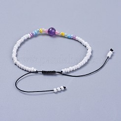 Adjustable Nylon Thread Kid Braided Beads Bracelets&nbsp;BJEW-JB04371