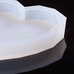 シリコンモールド  レジン型  UVレジン用  エポキシ樹脂ジュエリー作り  ハート  ホワイト  66x76x13mm  内径：50x70mm&nbsp;LS-DIY-L021-49B
