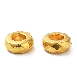チベット風合金ビーズ  カドミウムフリー＆鉛フリー  リング  多面カット  アンティーク黄金  7.5x7.5x3mm  穴：3.8mm  約1612個/1000g&nbsp;FIND-Q094-24AG