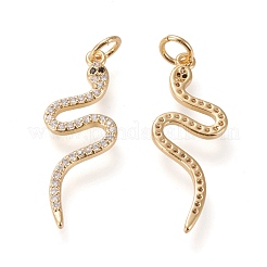 Brass Micro Pave Cubic Zirconia Pendants&nbsp;ZIRC-L098-016G