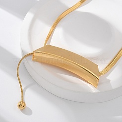 304 Stainless Steel Curved Tube Snake Chain Necklaces for Women&nbsp;NJEW-Z061-04G-02