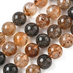天然ハーキマーダイヤモンドビーズ連売り  ラウンド  10.5mm  穴：1mm  約36個/連  15.16''（38.5センチメートル）&nbsp;G-Z115-C01-10mm