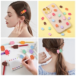 80Pcs 8 Colors Opaque Resin Decoden Cabochons&nbsp;CRES-CJ0001-53