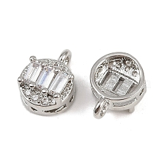 Brass Micro Pave Cubic Zirconia Pendants&nbsp;KK-A257-12B-P