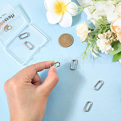 6Pcs Stainless Steel Spring Gate Rings&nbsp;STAS-BBC0008-34C