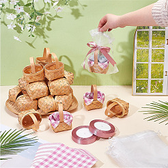 Bamboo Weaving Basket Mini Model&nbsp;AJEW-OC0015-97A