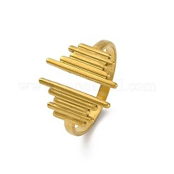 304 Stainless Steel Open Cuff Rings for Women&nbsp;RJEW-M019-06G