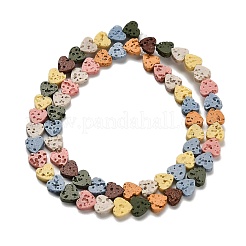 Synthetic Lava Rock Dyed Beads Strands&nbsp;G-R010-01E