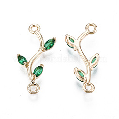 Brass Micro Pave Cubic Zirconia Links Connectors&nbsp;KK-S359-156C-RS