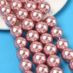 Electroplated Shell Pearl Beads Strands&nbsp;BSHE-G041-14mm-05