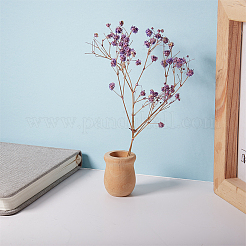 半製品ブランク木製花瓶  DIYの手塗りの工芸品のため  古いレース  3.8x3cm  穴：17.90~18.98mm&nbsp;WOOD-GF0001-04