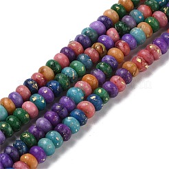 天然ドロマイトビーズ連売り  染め  ロンデル  6~6.5x3.5~4mm  穴：1mm  約106個/連  15.94''（40.5センチメートル）&nbsp;G-Q017-F06-01-1