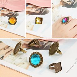 Adjustable Iron Finger Ring Components&nbsp;PALLOY-PH0012-34