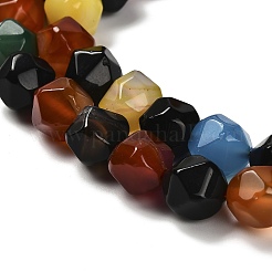 Dyed Natural Agate Beads Strands&nbsp;G-G203-08D