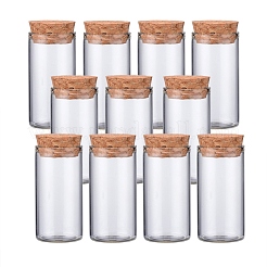 Empty Small Glass Cork Bottles&nbsp;AJEW-WH0035-03-3x6cm