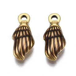304ステンレスペンダント  エナメル  巻き貝  ゴールドカラー  ミックスカラー  18.5x7.5x4mm  穴：1.5mm&nbsp;STAS-T052-41