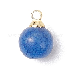 Crackle Glass Round Charms&nbsp;PALLOY-JF04874