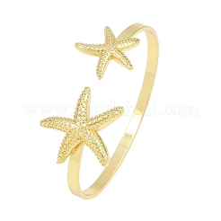 Marine Organism Brass Cuff Bangles for Women&nbsp;BJEW-D368-03D-G