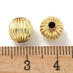 真鍮ビーズ  段ボールビーズ  長持ちメッキ  鉛フリー＆カドミウムフリー  カボチャ  ゴールドカラー  8mm  穴：1.8mm&nbsp;KK-L075-005LG-01