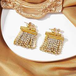 Rhinestone Chains Tassel Earrings&nbsp;EJEW-JE05472