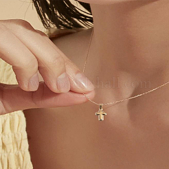 304ステンレススチールペンダント4個  クロス  ゴールドカラー  20x13x3mm  穴：9x5mm&nbsp;STAS-LP0003-89
