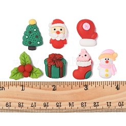 28Pcs 7 Styles Christmas Theme Opaque Resin Cabochons&nbsp;CRES-FS0001-08