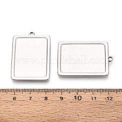 304 Stainless Steel Pendant Cabochon Settings&nbsp;STAS-N108-77P