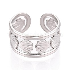 304 Stainless Steel Cuff Rings for Women&nbsp;RJEW-N052-06P