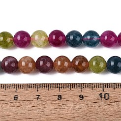 天然石クォーツビーズ連売り  染め  スムーズなラウンド  ミックスカラー  8~8.5mm  穴：1~1.2mm  約46~48個/連  14.96~15.35インチ（38~39cm）&nbsp;G-N363-8mm-06