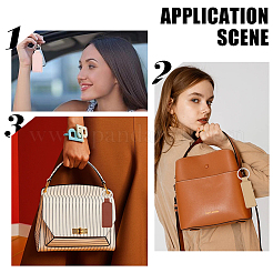 24Pcs 8 Colors PU Leather Keychain&nbsp;KEYC-SC0001-30