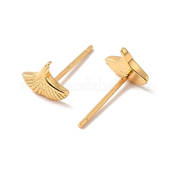 Brass Ginkgo Leaf Stud Earrings for Women&nbsp;X-EJEW-P199-18G